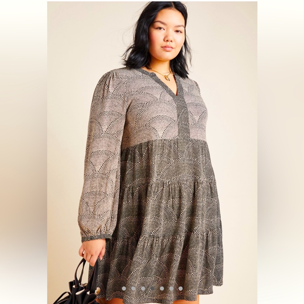 Black & Grey Anthropologie Dress